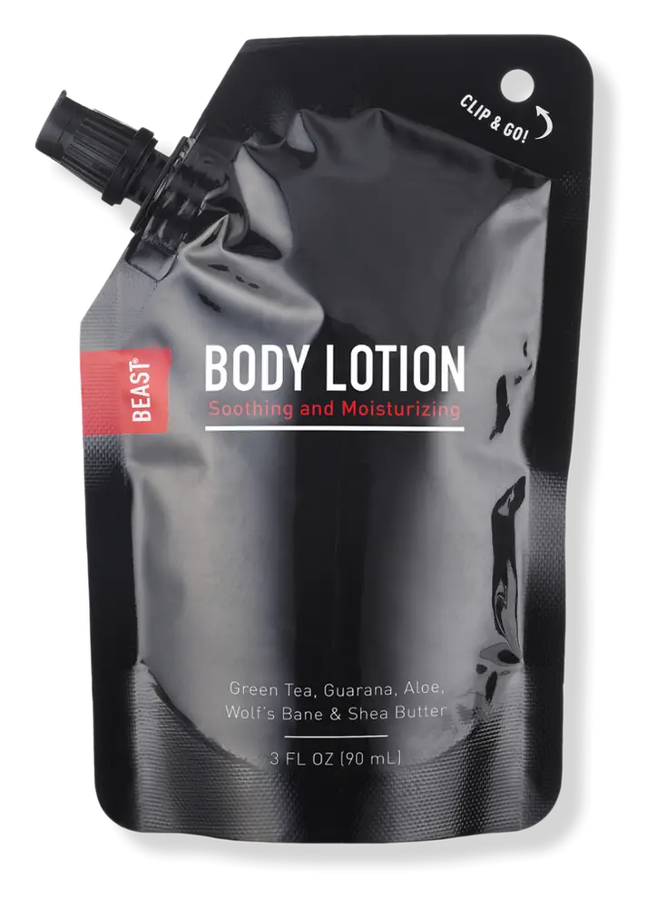 Beast Travel Size Body Lotion Pouch