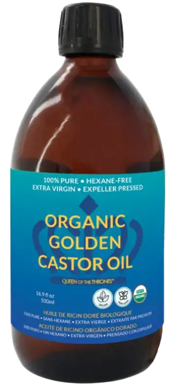 Queen Of The Thrones Organic Castor Oil Amber Glass Bottle