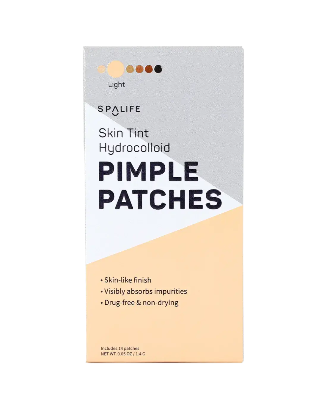 SpaLife Skin Tint Hydrocolloid Pimple Patches Light
