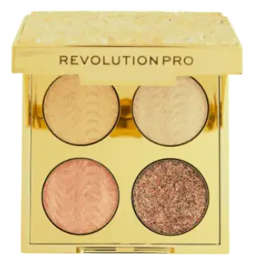 Revolution Beauty Crystal Eye Quad Eyeshadow Palette Champagne Crystal