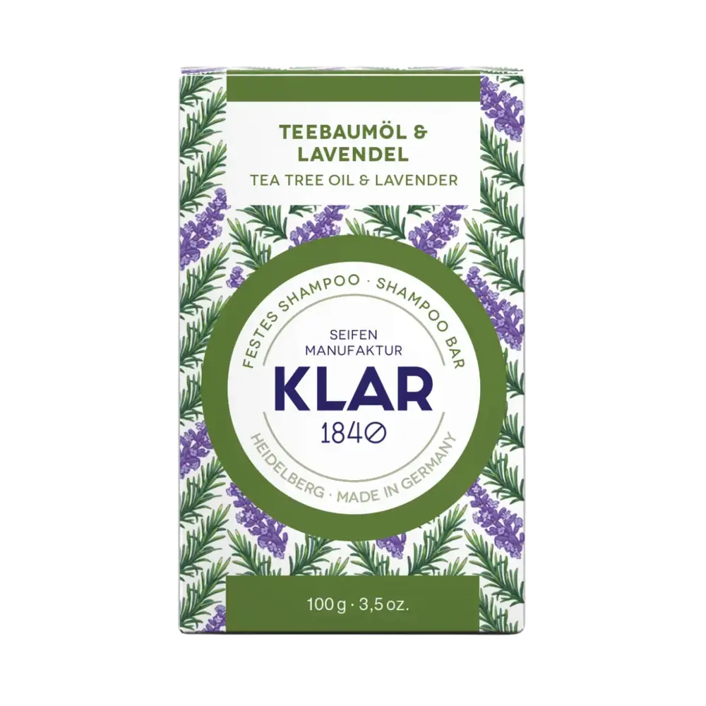 Klar Seifen Tea Tree Oil & Lavender Shampoo Bar