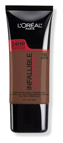 L'Oreal Infallible Pro-Matte Liquid Longwear Foundation 115 Rich Ebony
