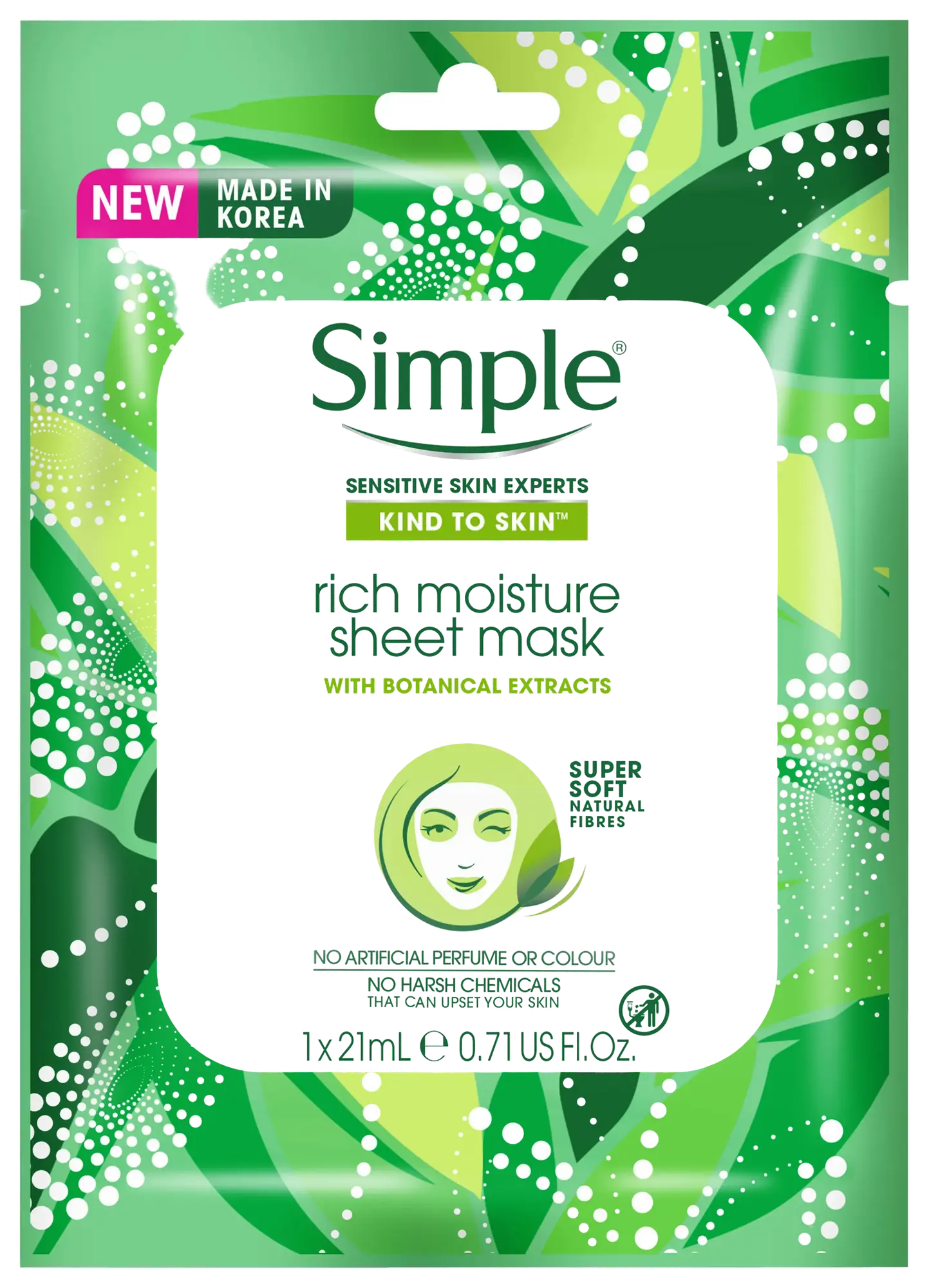 Simple Skincare Rich Moisture Sheet Mask