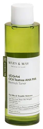Mary & May Vegan Cica Tea Tree AHA PHA Toner