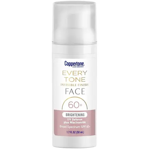 Coppertone Every Tone Invisible Finish Face Sunscreen SPF 60+ Brightening