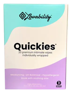 Lovability Quickies Intimate Wipes