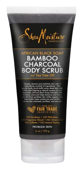 Shea Moisture African Black Soap Bamboo Charcoal Body Scrub