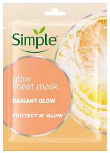 Simple Skincare Protect and Glow Sheet Mask with Hyaluronic acid and C+E