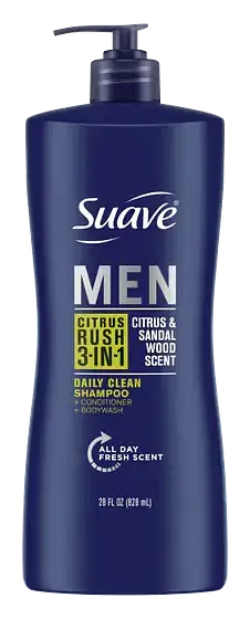 Suave Men Citrus Rush 3-In-1 Daily Clean Shampoo