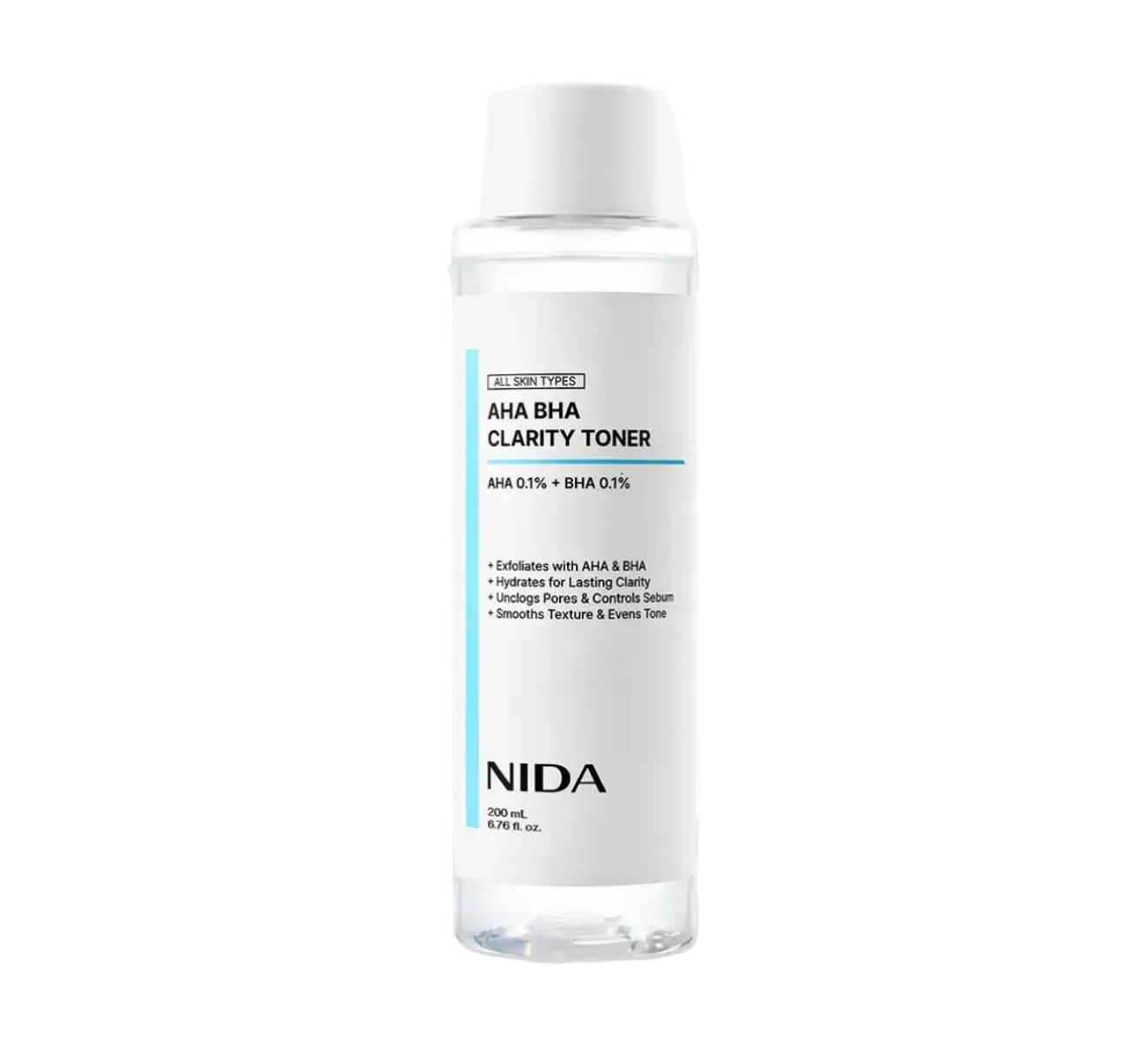 Nida AHA 0.1% BHA 0.1% Clarity Toner