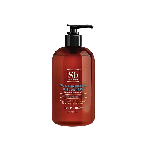 Soapbox Sea Minerals & Blue Iris Gentle Moisture Liquid Hand Soap