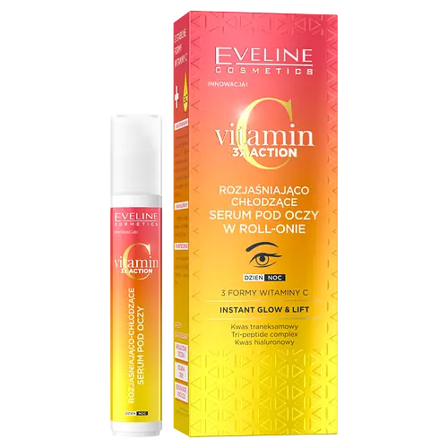 Eveline VITAMIN C 3X ACTION Rozjaśniająco-chłodzące serum pod oczy w roll-onie