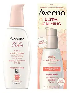 Aveeno Ultra-Calming Fragrance-Free Daily Facial Moisturizer With SPF 30