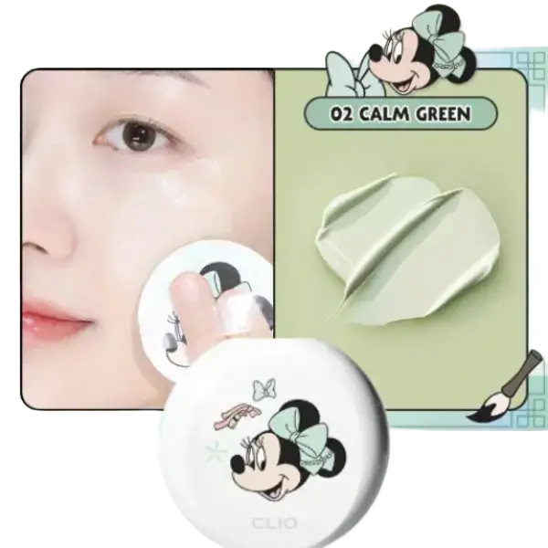 CLIO Disney Wake Up Tone Up Cushion 02 Calm Green
