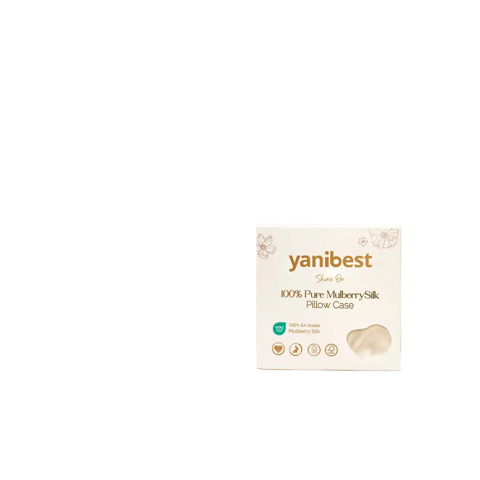 Yanibest 22 Momme Silk Luxury Pillowcase Champagne