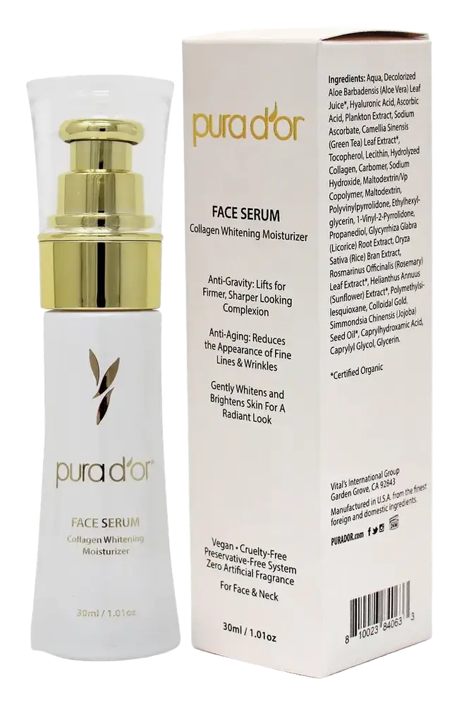 Pura D'or Face Serum Collagen Whitening Moisturizer