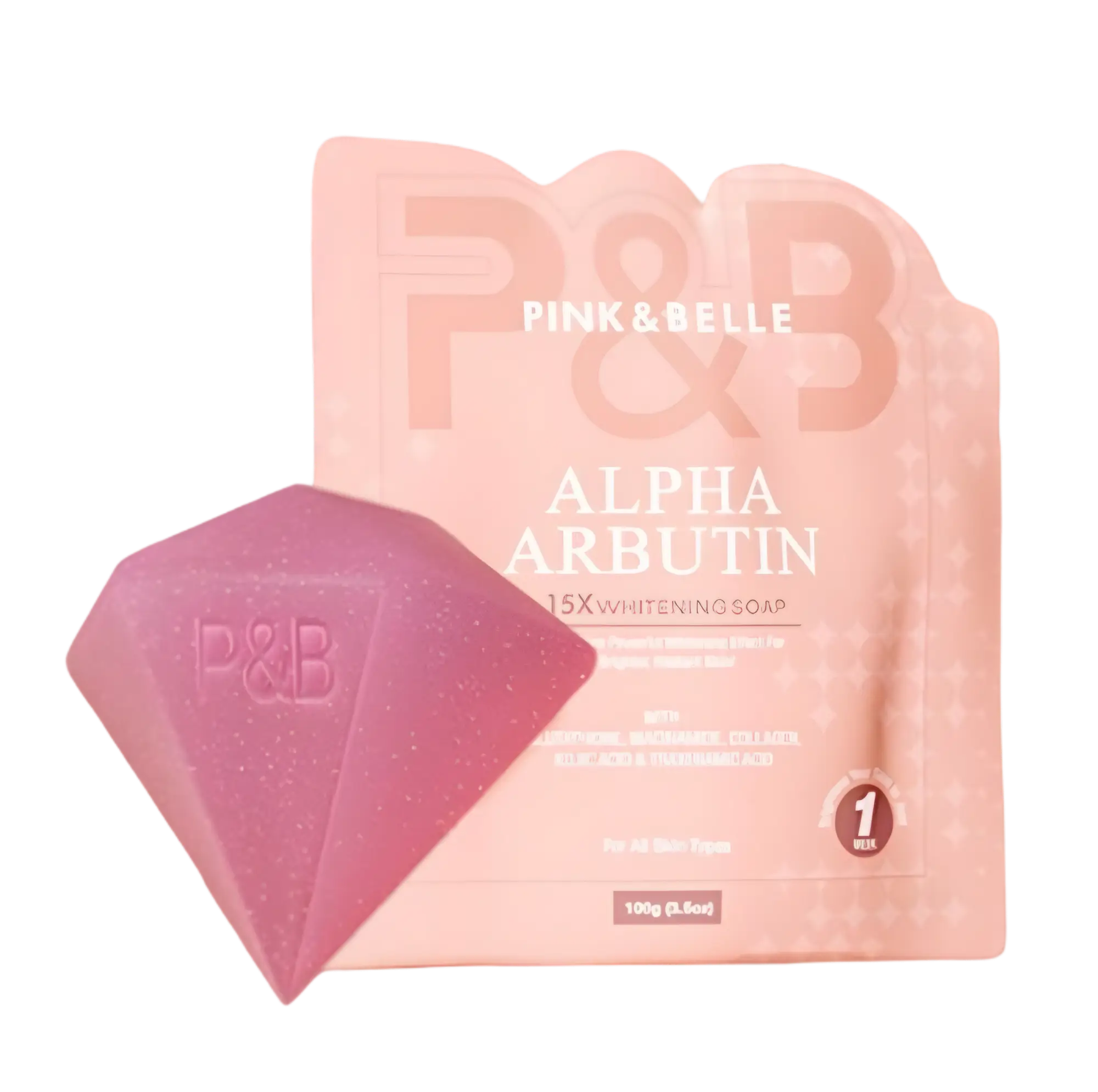 Pink & Belle Alpha Arbutin 15x Whitening Soap