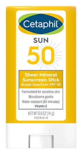 Cetaphil Sheer Mineral Sunscreen Stick Broad Spectrum SPF 50