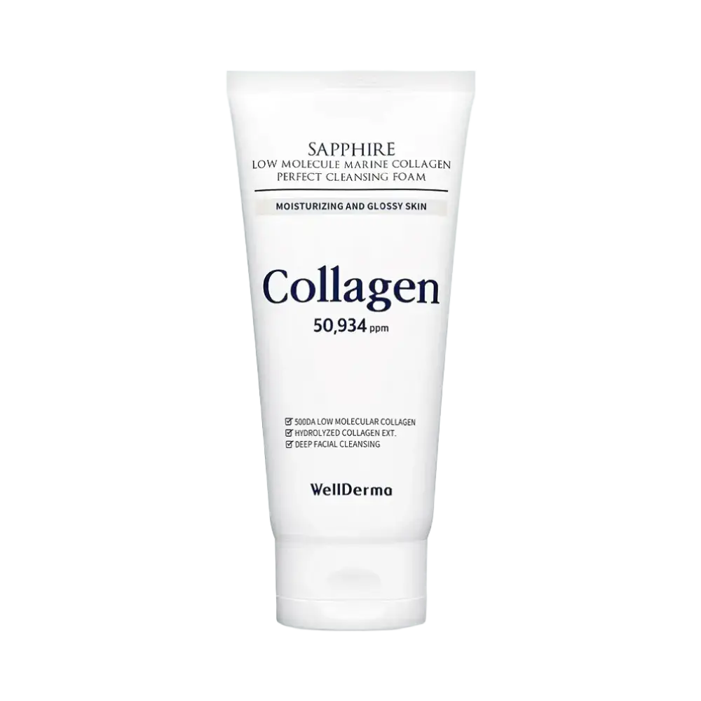 Wellderma Sapphire Low Molecule Marine Collagen Perfect Cleansing Foam