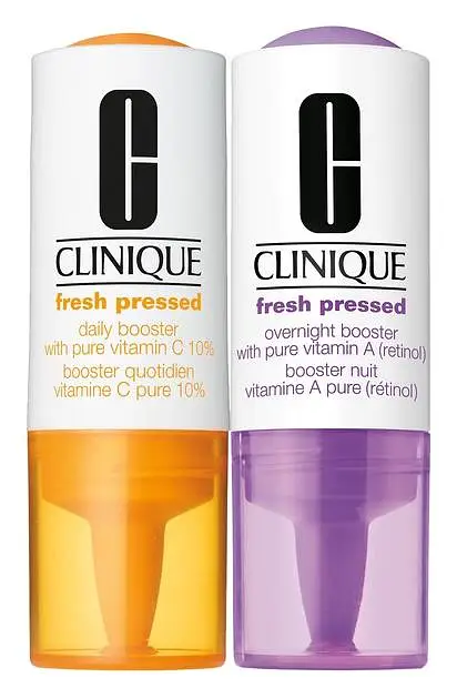 Clinique Fresh Pressed Clinical™ Daily + Overnight Boosters with Pure Vitamin C 10% + A (Retinol)