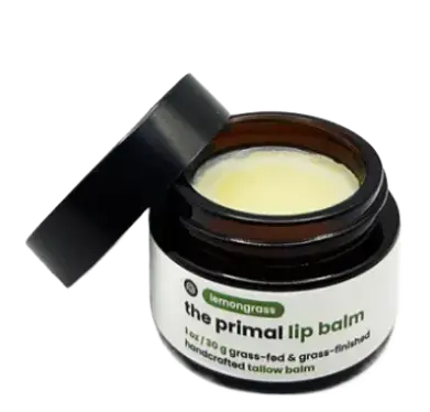 The Primal Tallow Lip Balm Lemongrass