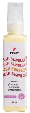 Rraw Skincare Cream Sunblock SPF 75 Mango Tango