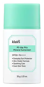 Dear, Klairs All-Day Airy Mineral Sunscreen SPF 50+ PA++++