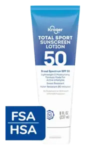 Kroger Total Sport Sunscreen Lotion Broad Spectrum SPF 50
