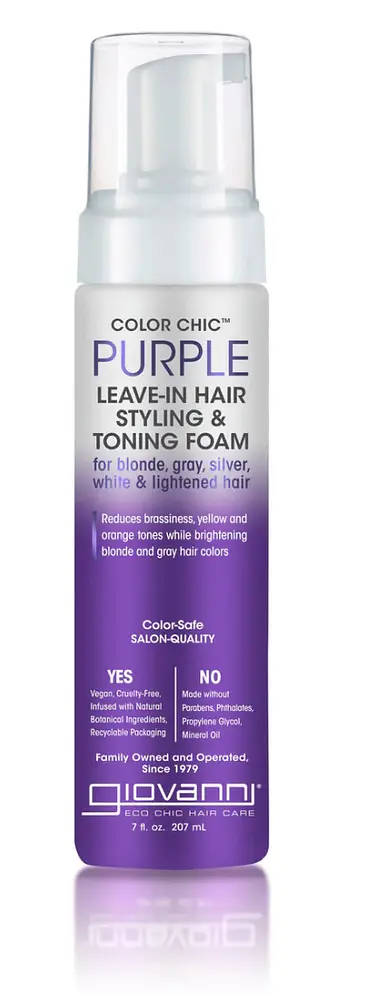 Giovanni Color Chic Purple Leave-In Hair Styling & Toning Foam