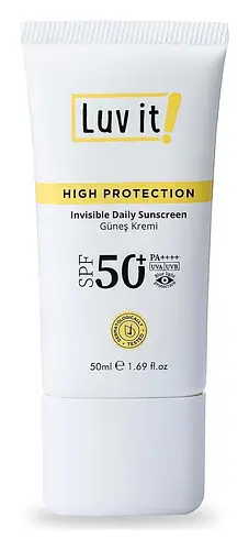 Luv it! SPF50+ PA++++ UVA UVB High Protection Invisible Daily Sunscreen