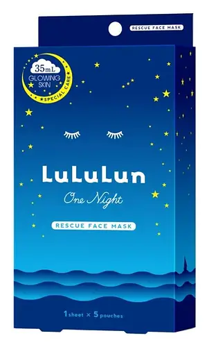 Lululun One Night Facial Mask Blue (Glowing Skin)