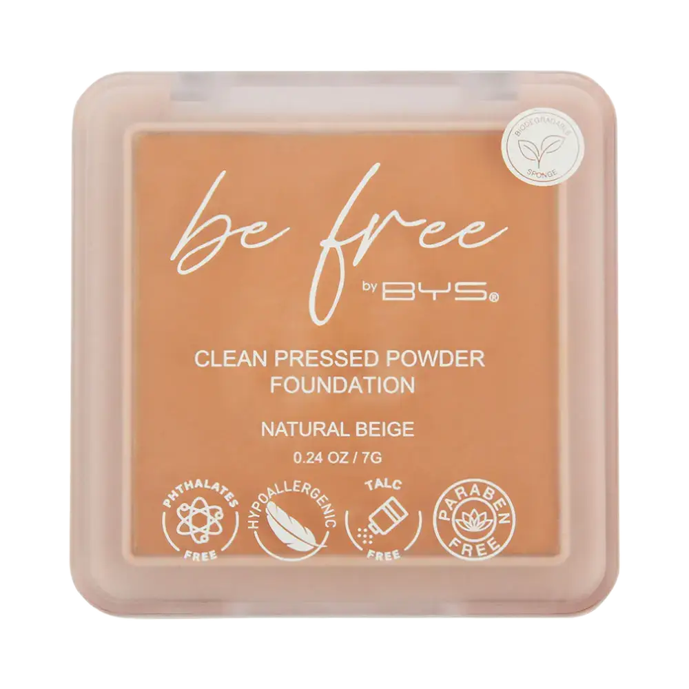 BYS Be Free Clean Pressed Powder Foundation Natural Beige (EU)