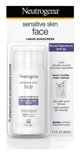 Neutrogena Sensitive Skin Liquid Face Sunscreen SPF 50