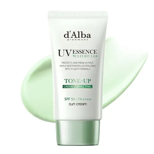 D'Alba UV Essence Waterfull+ Tone Up Green Correcting Sun Cream SPF 50+