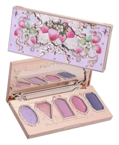 Flower Knows Violet Strawberry Rococo Eyeshadow Palette G01 Starmoon Strawberry