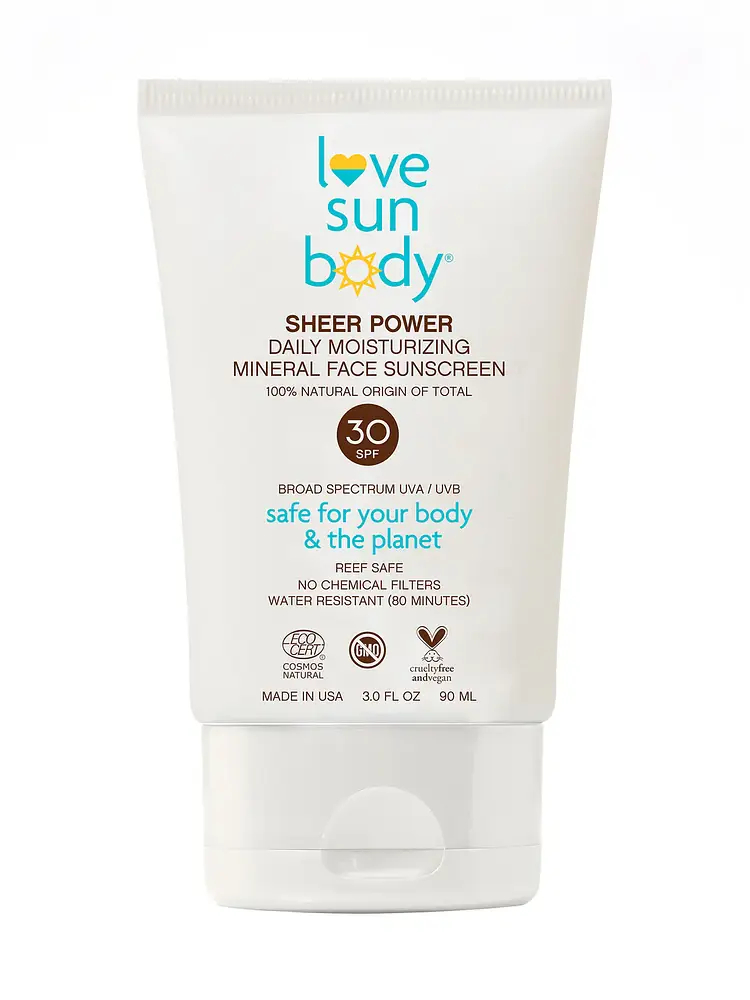Love Sun Body Sheer Power Daily Moisturizing Mineral Face Sunscreen SPF 30