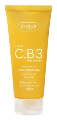 Ziaja Vitamin C.B3 Niacinamide Skin Renewal Face Scrub Gel