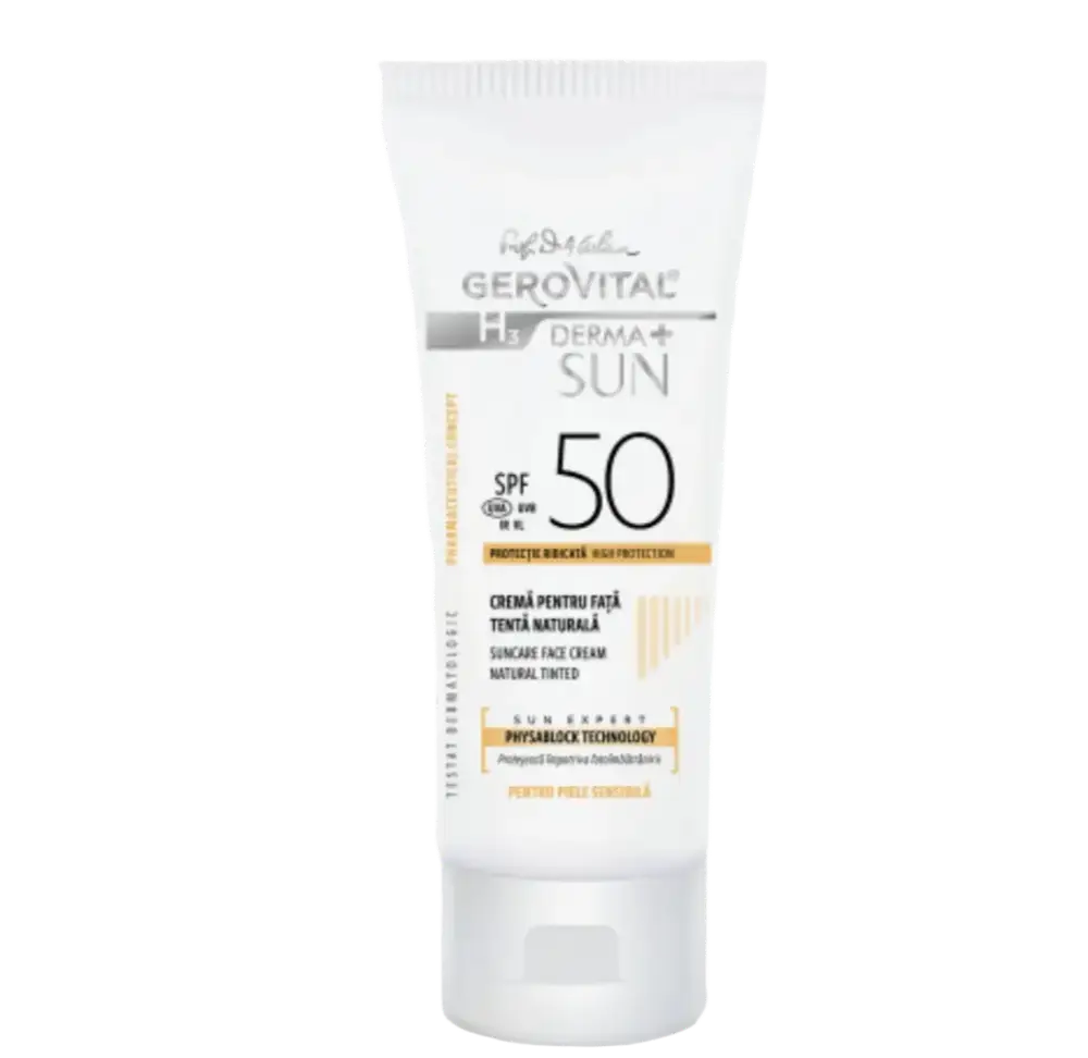 Gerovital Suncare Face Cream Natural Tinted SPF 50