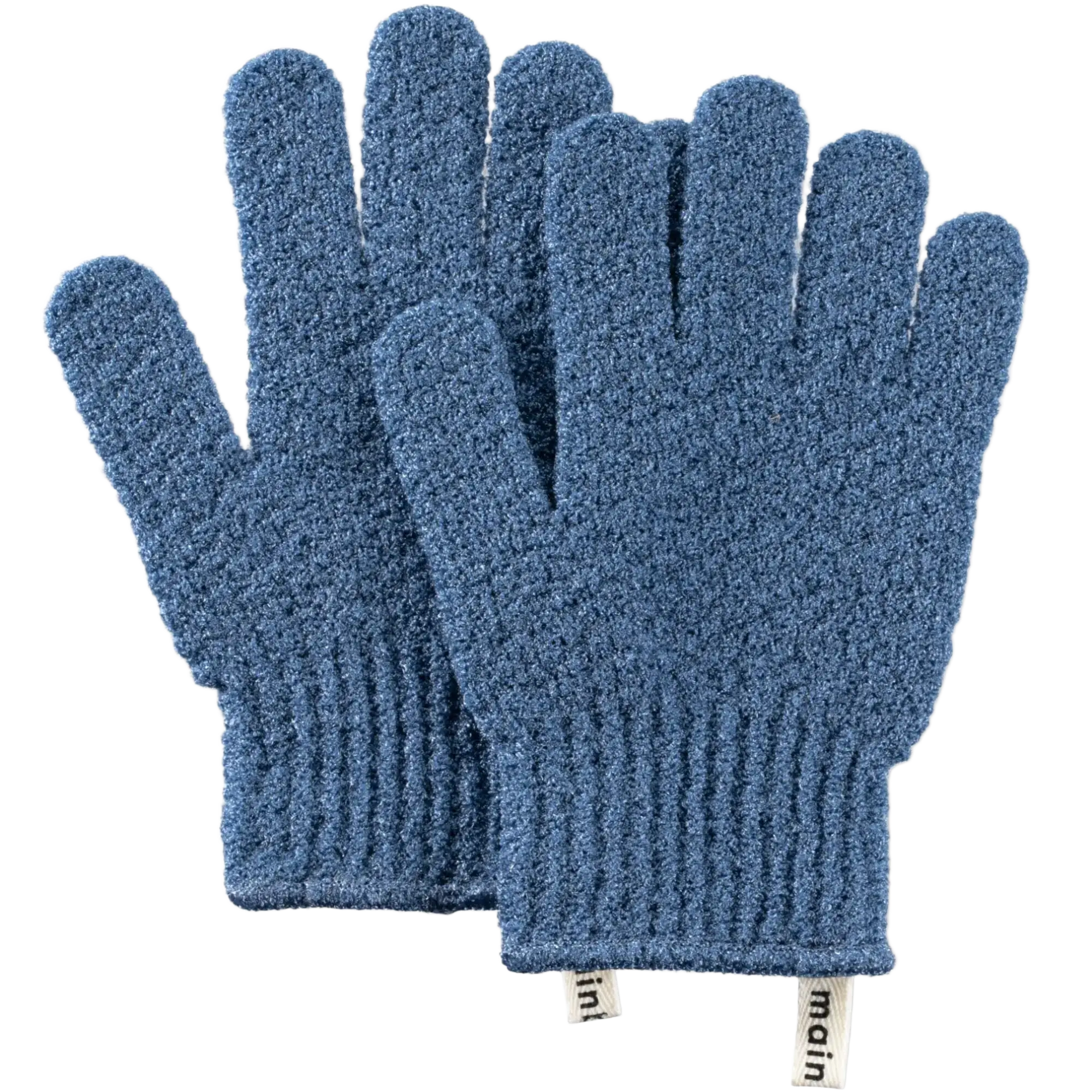 Mainbasics Exfoliating Bath Gloves Pigeon Blue