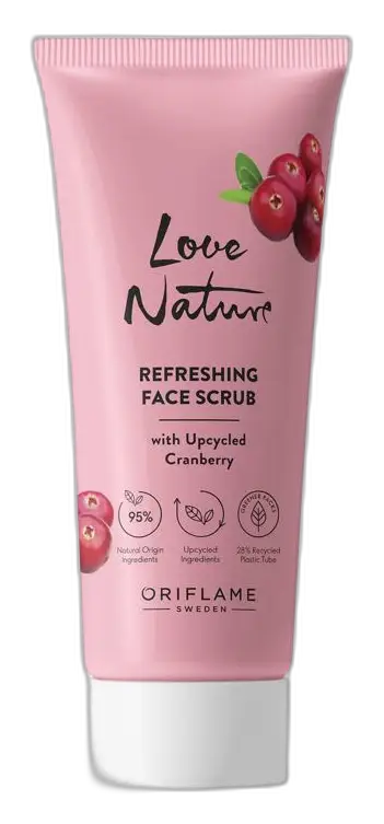 Oriflame Love Nature Refreshing Face Scrub With Upcycled Cranberry