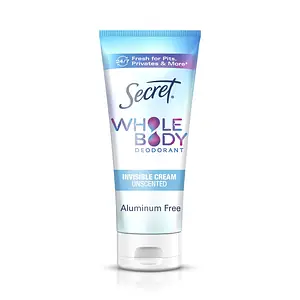 Secret Whole Body Deodorant Invisible Cream Unscented