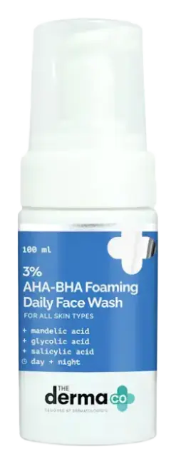 The Derma Co 3% AHA+BHA Foaming Daily Face Wash