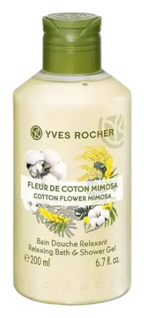 Yves Rocher Relaxing Bath & Shower Gel Cotton Flower Mimosa
