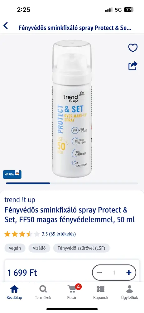 Trend !t Up Protect & set over make-up spray