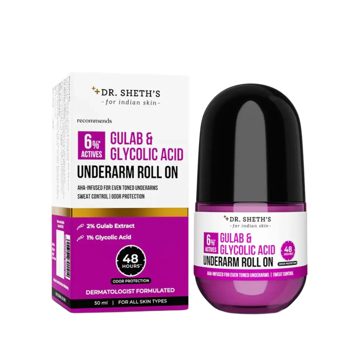 Dr. Sheth's Gulab & Glycolic Acid Underarm Roll On