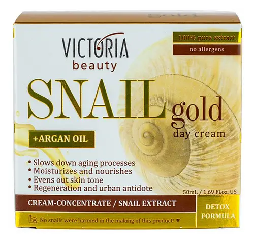 Victoria Beauty Snail Gold Day Cream and Argan Oil