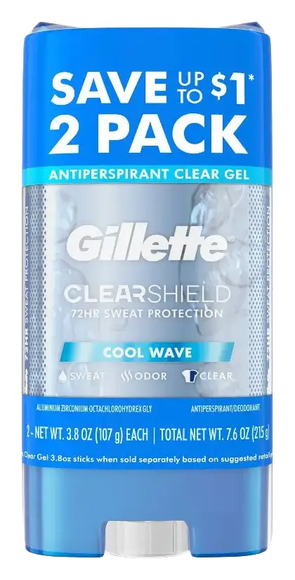Gillette Clearshield  Clear Gel Antiperspirant & Deodorant Cool Wave