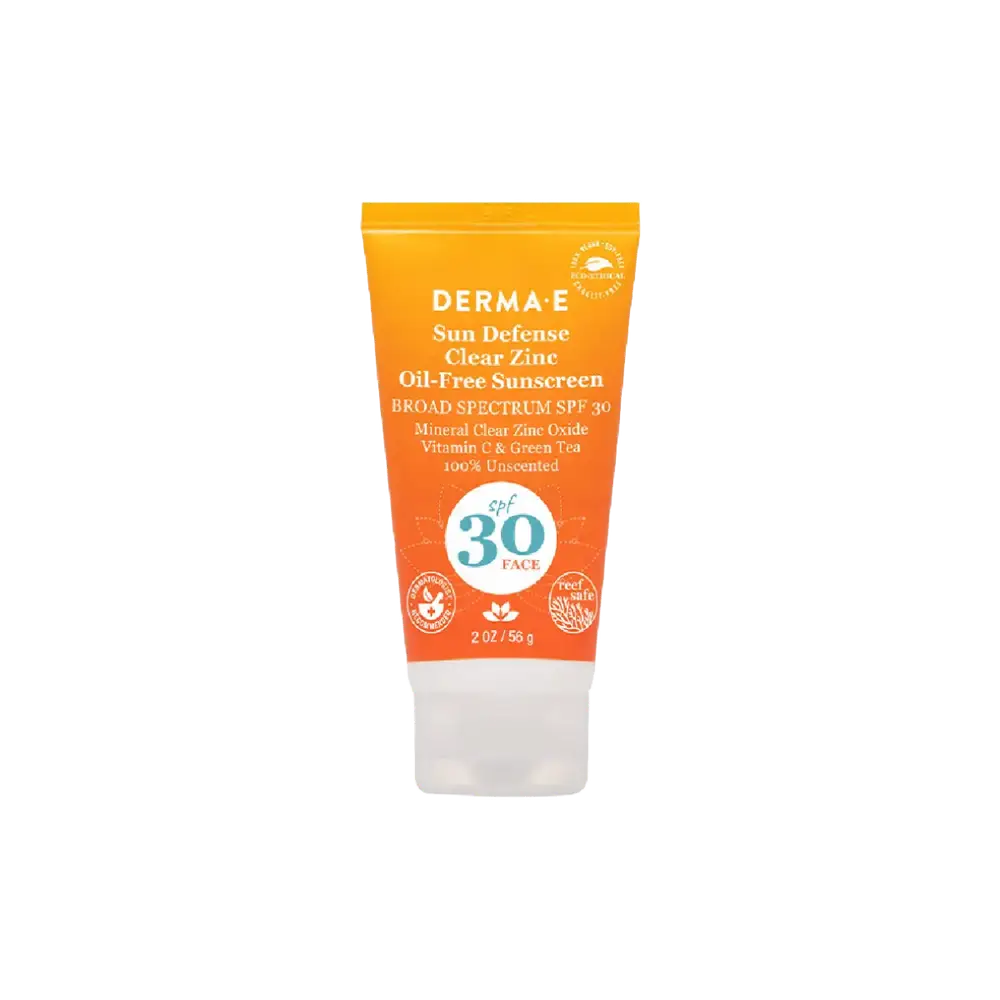 Derma E Sun Defense Clear Zinc Mineral Oil-Free Sunscreen SPF30 Face