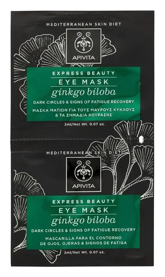Apivita Natural Cosmetics Express Beauty Eye Mask Gingko Biloba