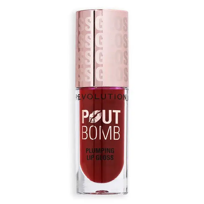 Revolution Beauty Pout Bomb Plumping Lip Gloss Jelly Berry Mauve